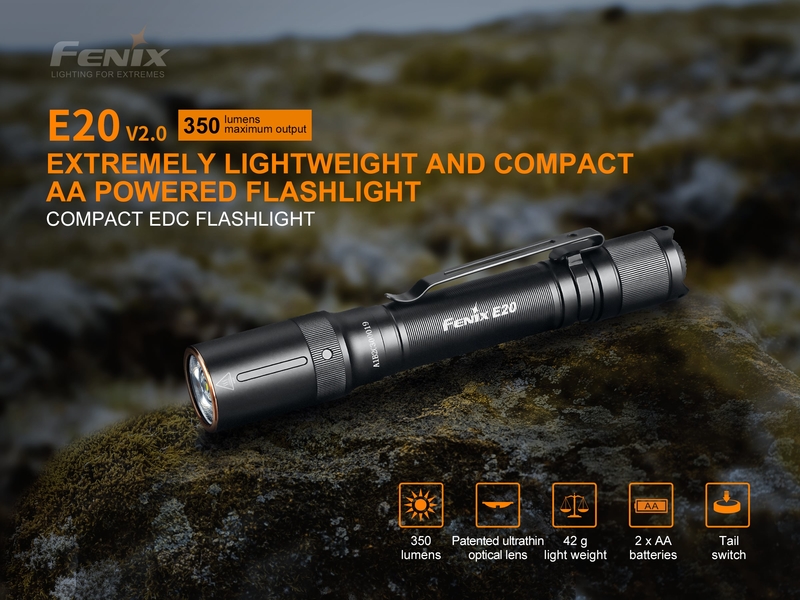 Fenix LED svítilna E20 V2.0 (350 lumenů)
